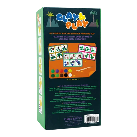 Floss & Rock Clay And Play Hava İle Kuruyan Kil Seti/ Dino