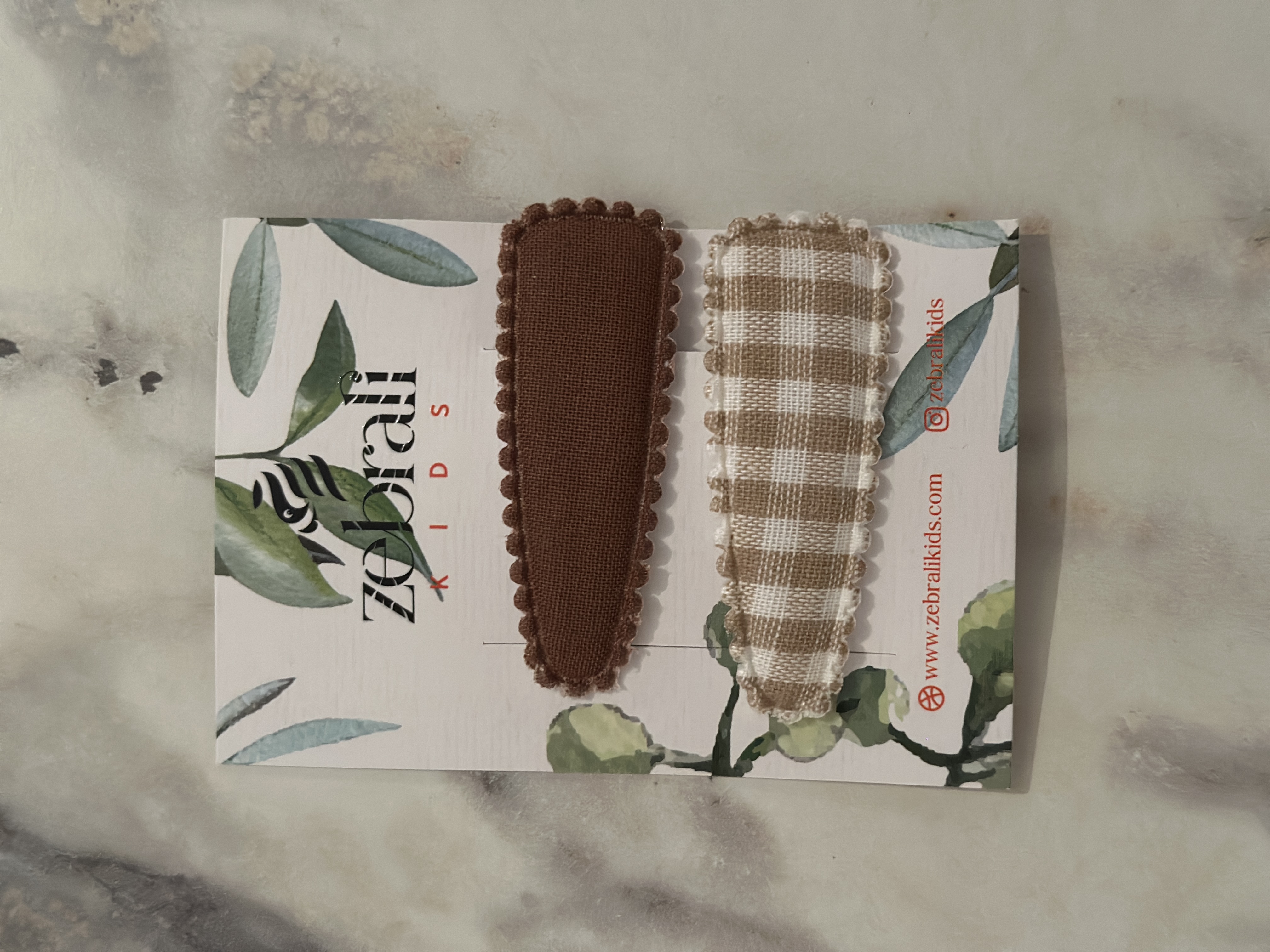 Kahve/Kahve Pötikare Klips Toka