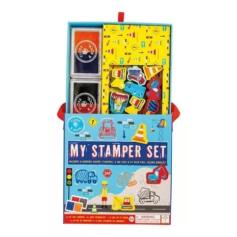 Floss & Rock Stamper Ahşap Baskı Seti / Construction