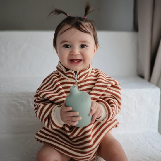 Mushie Silikon Sippy Cup - Cambridge Blue