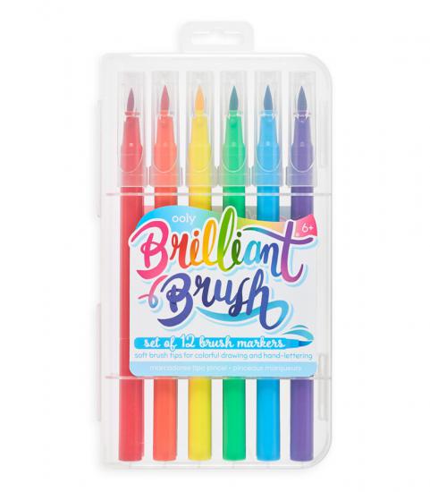 Ooly Brilliant Brush Fırça Uçlu 12li Keçeli Kalem