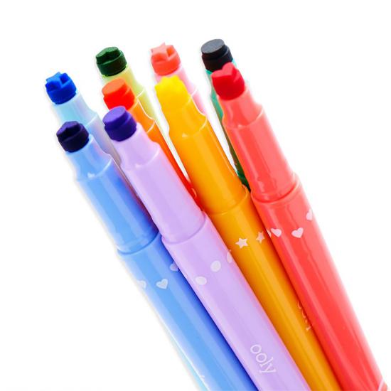 Ooly Confetti Stamp Çift Uçlu 9lu Keçeli Kalem