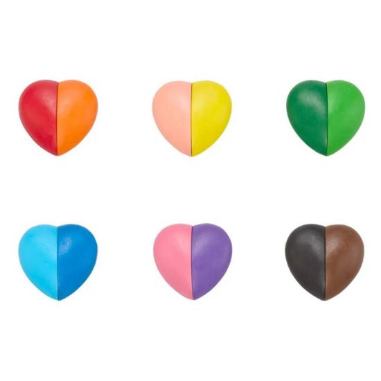 Ooly I Heart Art Silinebilir 6lı Renk Mum Boya (12 Renk)