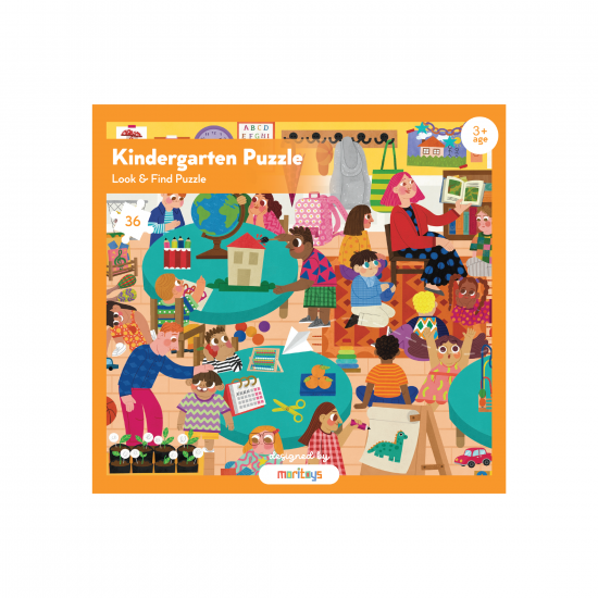 Moritoys - Look & Find Puzzle: Kindergarten - 36 Parçalı Yapboz ve Gözlem Oyunu