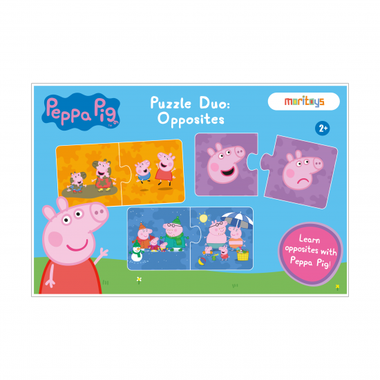 Moritoys - Peppa Pig İkili Puzzle: Zıt Kavramlar 10’lu Yapboz Seti