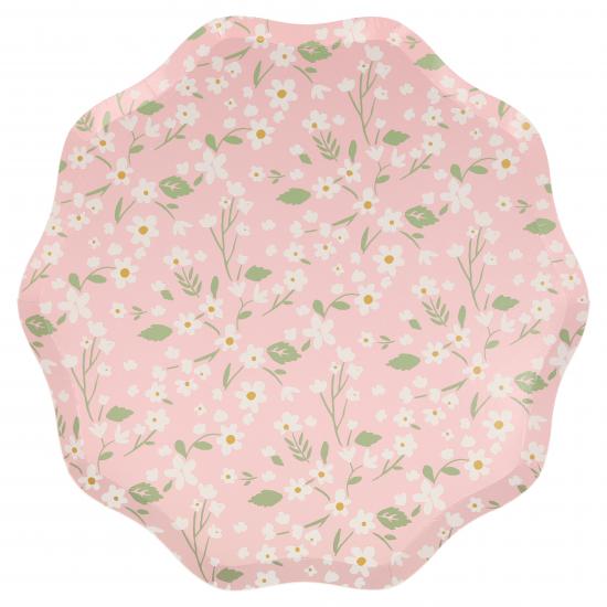 Meri Meri - Ditsy Floral Plates - Çiçekli Tabaklar - L - 12’li
