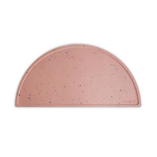 Mushie Silikon Mat - Powder Pink Confetti