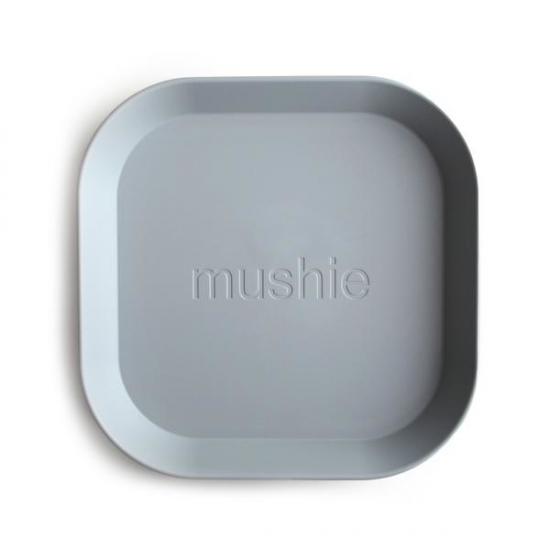 Mushie İkili Kare Yemek Tabağı - Cloud