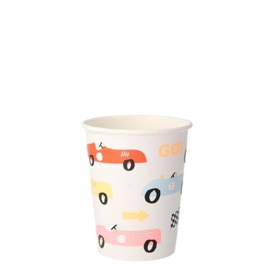 Meri Meri - Race Car Party Cups - Yarış Arabası Bardak - 8’li