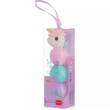 Legami Milano - Unicorn 3in1 Highlighter Fosforlu Kalem 