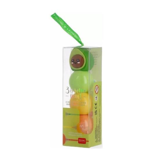 Legami Milano - Avokado 3in1 Highlighter Fosforlu Kalem 