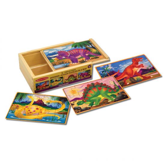 Ahşap 12x4 Yapboz Seti - Dinozorlar