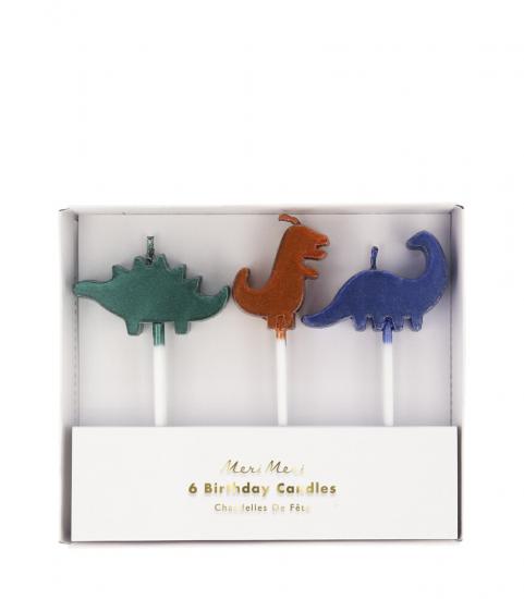 Meri Meri - Dinosaur Candles - DinozorMum - 6’lı