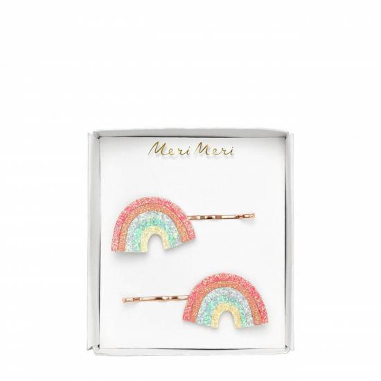 Meri Meri - Glitter Rainbow Hair Slides -Parıltılı Gökkuşağı Toka