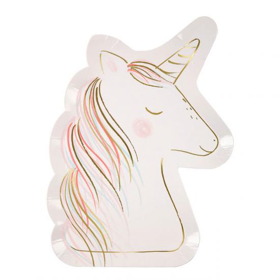 Meri Meri - Magical Unicorn Plates - UnicornTabak - L