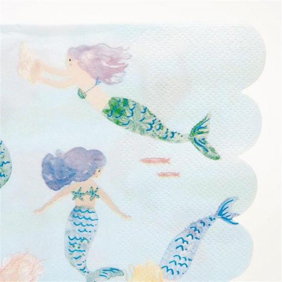 Meri Meri - Mermaids Napkins - Deniz KızıPeçeteler