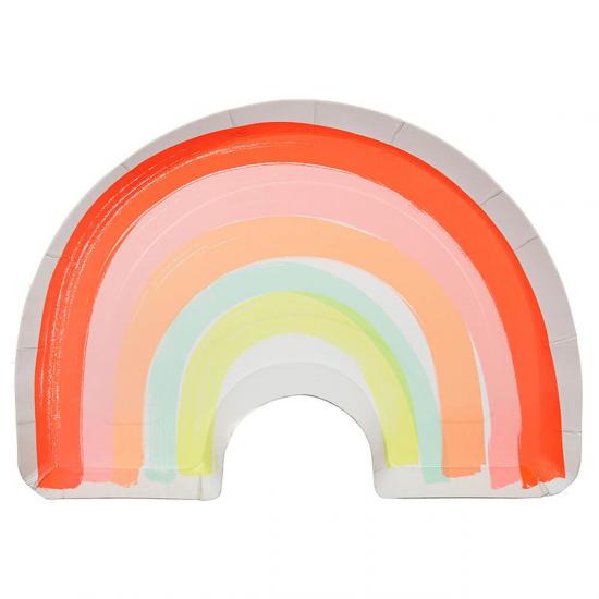 Meri Meri - Neon Rainbow Plates - NeonGökkuşağı Tabak - L