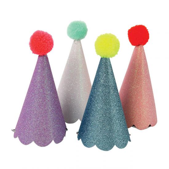 Meri Meri - Pompom Party Hats - PonponluParti Şapkaları