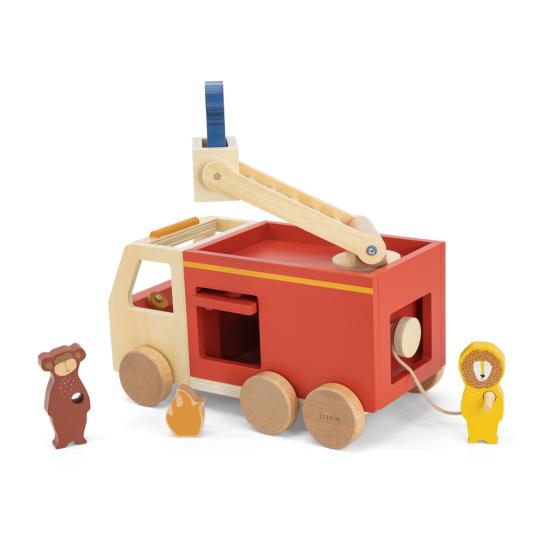 Trixie - Wooden Fire Truck - Ahşap İtfaiye 