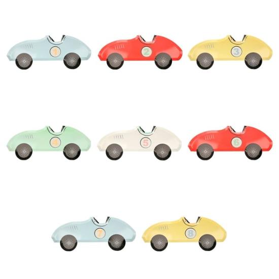 Meri Meri - Race Car Plates - Yarış Arabası Tabak - 8’li